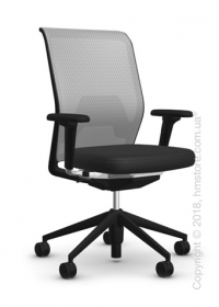 Кресло Vitra ID Mesh Soft Grey, Plano Nero Кресло Vitra ID Mesh Soft Grey, Plano Nero