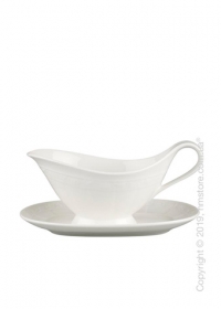 Соусница с подстановочной тарелкой Villeroy & Boch коллекция White Pearl, 400 мл Соусница с подстановочной тарелкой Villeroy & Boch коллекция White Pearl, 400 мл