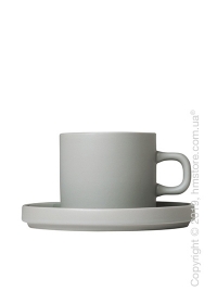 Чашка с блюдцем Blomus коллекция Mio 200 мл, Mirage grey Чашка с блюдцем Blomus коллекция Mio 200 мл, Mirage grey
