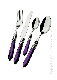 Набор столовых приборов Bugatti Aladdin коллекция Old-Silverplated Ring на 6 персон, 24 предмета, Blue