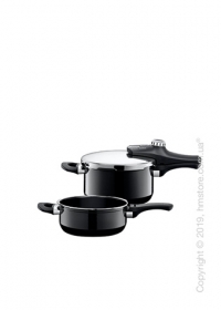 Набор посуды WMF коллекция Sicomatic econtrol Duo 4,5/3 л, 2 предмета, Black Набор посуды WMF коллекция Sicomatic econtrol Duo 4,5/3 л, 2 предмета, Black