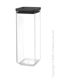Емкость для хранения сыпучих продуктов Brabantia Square Canister Tasty 2,5 л, Dark Grey Емкость для хранения сыпучих продуктов Brabantia Square Canister Tasty 2,5 л, Dark Grey