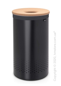 Бак для белья Brabantia Laundry Bin 60 л, Cork Lid, Matt Black and Cork Brown