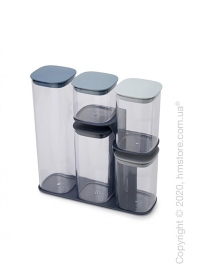 Набор емкостей на подставке Joseph Joseph Podium 5 предметов, Sky