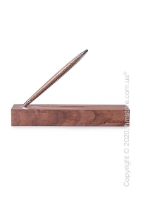 Ручка шариковая Pininfarina коллекция Cambiano, Polished Chrome and Walnut