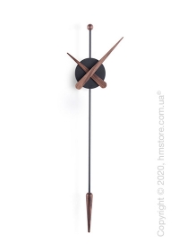 Часы настенные Nomon Punta Wall Clock, Black fiberglass and Walnut Часы настенные Nomon Punta Wall Clock, Black fiberglass and Walnut