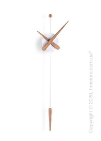 Часы настенные Nomon Punta Wall Clock, White fiberglass and Oak Часы настенные Nomon Punta Wall Clock, White fiberglass and Oak