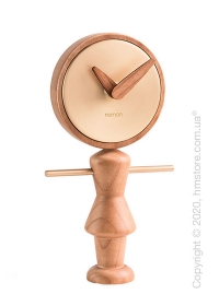 Часы настольные Nomon Nena Table Clock, Oak and Gold Часы настольные Nomon Nena Table Clock, Oak and Gold