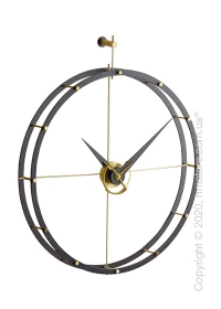 Часы настенные Nomon Doble O NG Wall Clock, Calabo wood and Gold Часы настенные Nomon Doble O NG Wall Clock, Calabo wood and Gold