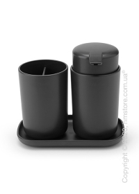 Набор принадлежностей для ванной комнаты Brabantia ReNew, 3 предмета, Dark Grey Набор принадлежностей для ванной комнаты Brabantia ReNew, 3 предмета, Dark Grey