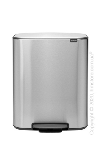 Ведро для мусора Brabantia Bo Pedal Bin 2 x 30 л, Matt Steel Fingerprint Proof Ведро для мусора Brabantia Bo Pedal Bin 2 x 30 л, Matt Steel Fingerprint Proof