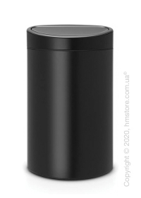 Ведро для мусора Brabantia Touch Bin New 40 л, Matt Black