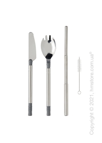 Набор столовых приборов карманный XD Design, Grey