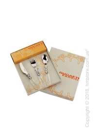 Набор столовых приборов детский Bugatti Aladdin, Transparent, 3 предмета Набор столовых приборов детский Bugatti Aladdin, Transparent, 3 предмета