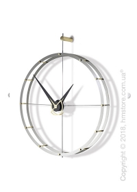 Часы настенные Nomon DOBLE O Wall Clock, Steel/Gold and Wenge Часы настенные Nomon DOBLE O Wall Clock, Steel/Gold and Wenge