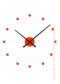Часы настенные Nomon Oj Mini Mixto Wall Clock, Black and Red Часы настенные Nomon Oj Mini Mixto Wall Clock, Black and Red