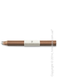 Комплект простых карандашей Graf von Faber-Castell 3 Pencils NO. III, Cedar Wood Brown Комплект простых карандашей Graf von Faber-Castell 3 Pencils NO. III, Cedar Wood Brown