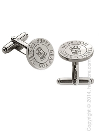 Запонки круглые Graf von Faber-Castell, Platinum-Plated