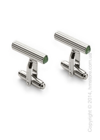 Запонки цилиндрические Graf von Faber-Castell, Platinum-Plated with Jade