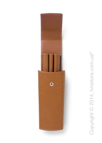 Кожаный пенал Graf von Faber-Castell Sliding Case For 3 Pens, Cognac Grained Leather Кожаный пенал Graf von Faber-Castell Sliding Case For 3 Pens, Cognac Grained Leather