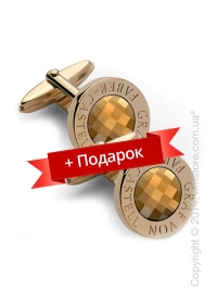 Запонки круглые Graf von Faber-Castell + Подарок заварочная чашка Magisso Teacup, White