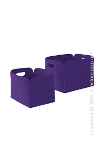 Набор корзин Calligaris Daryl, 2 предмета, Polyester felt violet Набор корзин Calligaris Daryl, 2 предмета, Polyester felt violet