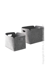 Набор корзин Calligaris Daryl, 2 предмета, Polyester felt grey Набор корзин Calligaris Daryl, 2 предмета, Polyester felt grey