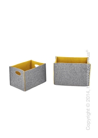 Набор корзин Calligaris Dorian, 2 предмета, Polyester felt grey and Mustard yellow Набор корзин Calligaris Dorian, 2 предмета, Polyester felt grey and Mustard yellow