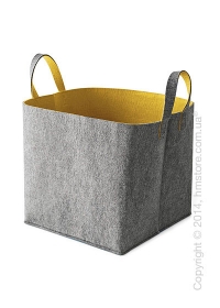 Корзина Calligaris Elliott, Polyester felt grey and Mustard yellow Корзина Calligaris Elliott, Polyester felt grey and Mustard yellow