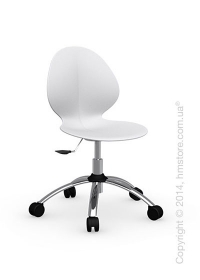Кресло Calligaris Basil, Metal and plastic swivel chair, Plastic matt optic white Кресло Calligaris Basil, Metal and plastic swivel chair, Plastic matt optic white