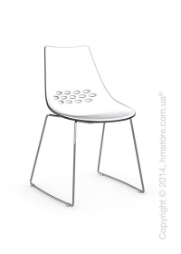 Стул Connubia Jam, Metal chair sled base, Plastic white and transparent Стул Connubia Jam, Metal chair sled base, Plastic white and transparent