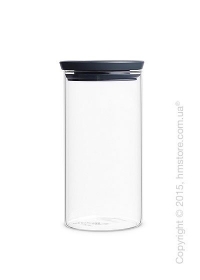 Емкость для хранения сыпучих продуктов Brabantia Stackable Glass Jar 1,1 л, Dark Grey Емкость для хранения сыпучих продуктов Brabantia Stackable Glass Jar 1,1 л, Dark Grey