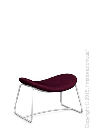 Подставка для ног Calligaris Lazy Ottoman, Metal matt optic white and Kama fabric purple