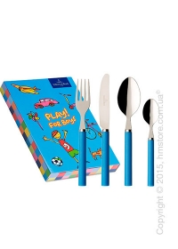 Набор столовых приборов детский Villeroy & Boch коллекция Play! for boys, 4 предмета, Blue ocean