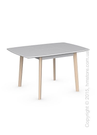 Стол Calligaris Cream Table, Square wooden extending table, Lacquered matt optic white and Solid wood bleached beechwood Стол Calligaris Cream Table, Square wooden extending table, Lacquered matt optic white and Solid wood bleached beechwood
