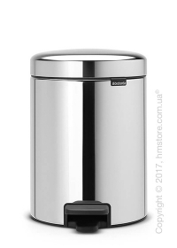 Ведро для мусора Brabantia Pedal Bin NewIcon 5 л, Blilliant Steel