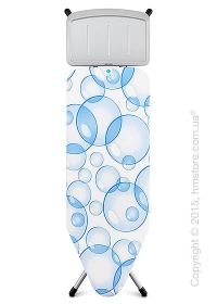 Гладильная доска Brabantia PerfectFlow Solid Steam Unit Holder, Metallic Grey and Bubbles
