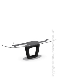 Стол Calligaris Orbital, Design extending table, Tempered glass transparent extraclear and Lacquered matt black Стол Calligaris Orbital, Design extending table, Tempered glass transparent extraclear and Lacquered matt black