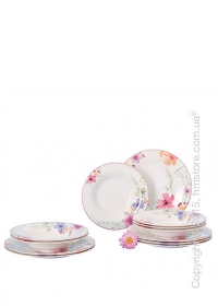 Набор тарелок Villeroy & Boch коллекция Mariefleur Basic на 6 персон, 12 предметов Набор тарелок Villeroy & Boch коллекция Mariefleur Basic на 6 персон, 12 предметов