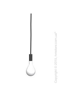 Подвесной светильник Calligaris Pom Pom, Design suspension lamp, Blown glass frosted white and Metal matt black Подвесной светильник Calligaris Pom Pom, Design suspension lamp, Blown glass frosted white and Metal matt black