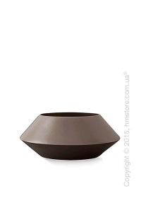 Ваза Calligaris Trio S, Ceramic matt black and dark taupe