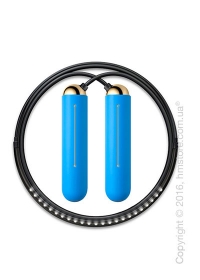 Умная скакалка Tangram Smart Rope, M size, Gold + силиконовые накладки Blue Soft Grip