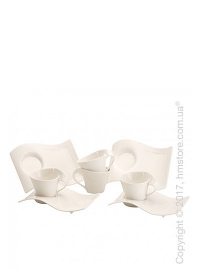 Набор чашек с блюдцами Villeroy & Boch коллекция New Wave на 4 персоны, 8 предметов