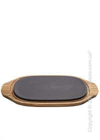 Противень керамический с деревянной подставкой Villeroy & Boch коллекция BBQ Passion