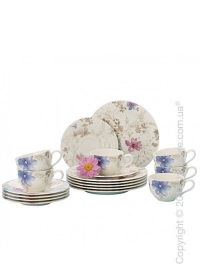 Набор фарфоровой посуды Villeroy & Boch коллекция Mariefleur Gris Basic на 6 персон, 18 предметов Набор фарфоровой посуды Villeroy & Boch коллекция Mariefleur Gris Basic на 6 персон, 18 предметов