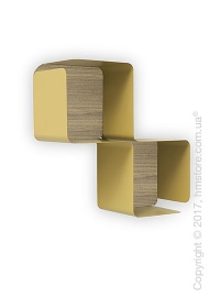 Полка Calligaris Fractal, Metal matt mustard yellow and Melamine deco nougat Полка Calligaris Fractal, Metal matt mustard yellow and Melamine deco nougat