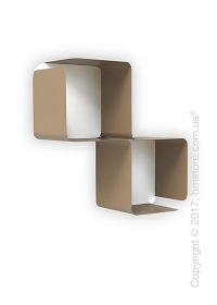 Полка Calligaris Fractal, Metal matt nougat and Melamine matt white