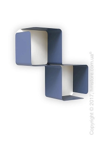 Полка Calligaris Fractal, Metal matt sky blue and Melamine matt white Полка Calligaris Fractal, Metal matt sky blue and Melamine matt white