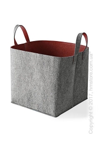 Корзина Calligaris Elliott, Polyester felt grey and Brick red Корзина Calligaris Elliott, Polyester felt grey and Brick red