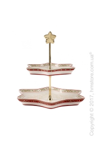 Блюдо для подачи двухъярусное Villeroy & Boch коллекция Winter Bakery Delight Блюдо для подачи двухъярусное Villeroy & Boch коллекция Winter Bakery Delight